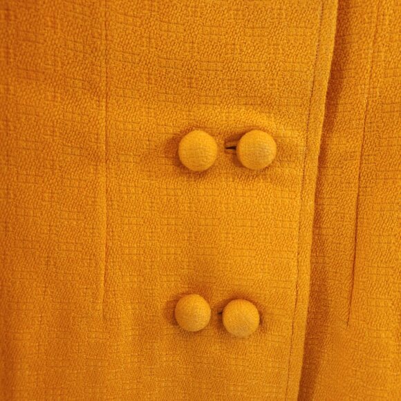 Orange Mod Style Peacoat with Matching Dress Vtg Handmade Womens Extra Small - Picture 4 of 16